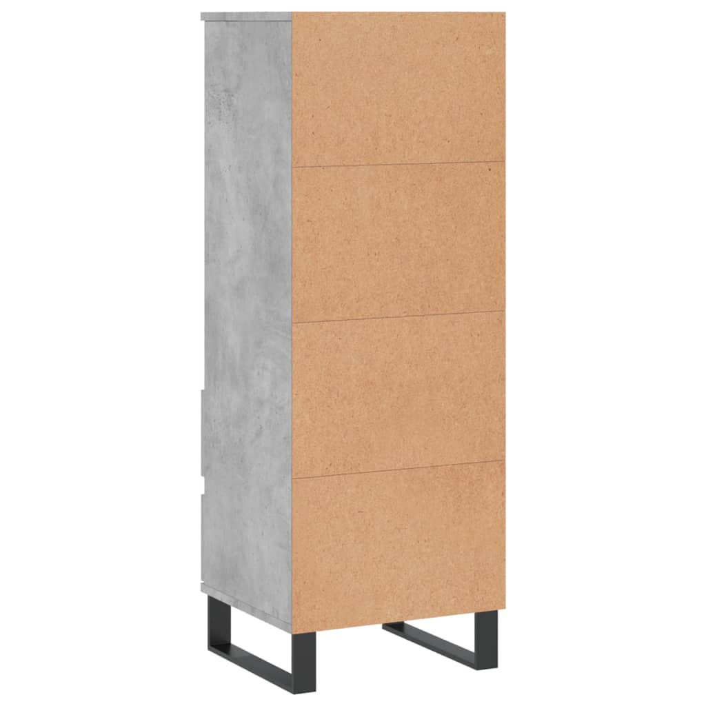 Highboard Betongrau 40x36x110 cm Holzwerkstoff