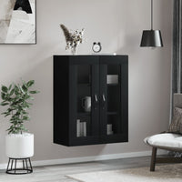 Thumbnail for Wandschrank Schwarz 69,5x34x90 cm Holzwerkstoff