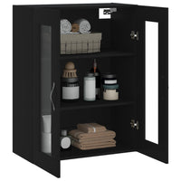 Thumbnail for Wandschrank Schwarz 69,5x34x90 cm Holzwerkstoff
