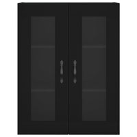 Thumbnail for Wandschrank Schwarz 69,5x34x90 cm Holzwerkstoff