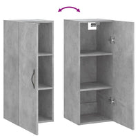 Thumbnail for Wandschrank Betongrau 34,5x34x90 cm Holzwerkstoff