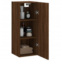 Thumbnail for Wandschrank Braun Eichen-Optik 34,5x34x90 cm Holzwerkstoff