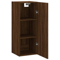 Thumbnail for Wandschrank Braun Eichen-Optik 34,5x34x90 cm Holzwerkstoff