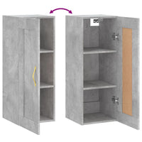 Thumbnail for Wandschrank Betongrau 34,5x34x90 cm Holzwerkstoff