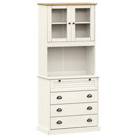 Thumbnail for Highboard VIGO Weiß 80x40x176 cm Massivholz Kiefer