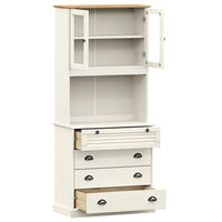 Thumbnail for Highboard VIGO Weiß 80x40x176 cm Massivholz Kiefer