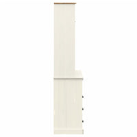 Thumbnail for Highboard VIGO Weiß 80x40x176 cm Massivholz Kiefer