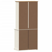 Thumbnail for Highboard VIGO Weiß 80x40x176 cm Massivholz Kiefer