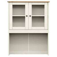 Thumbnail for Highboard VIGO Weiß 80x40x176 cm Massivholz Kiefer