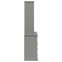 Thumbnail for Highboard VIGO Grau 80x40x176 cm Massivholz Kiefer