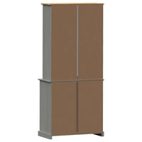 Thumbnail for Highboard VIGO Grau 80x40x176 cm Massivholz Kiefer