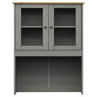 Thumbnail for Highboard VIGO Grau 80x40x176 cm Massivholz Kiefer
