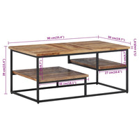 Thumbnail for Couchtisch 90x50x39 cm Recyceltes Massivholz Teak