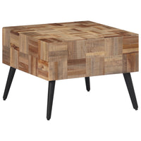 Thumbnail for Couchtisch Grau 55x55x40 cm Recyceltes Massivholz Teak