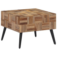Thumbnail for Couchtisch Grau 55x55x40 cm Recyceltes Massivholz Teak
