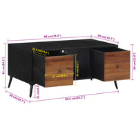 Thumbnail for Couchtisch 90x50x41 cm Recyceltes Massivholz Teak