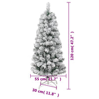 Thumbnail for Künstlicher Weihnachtsbaum Klappbar Beschneit 120 cm