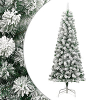 Thumbnail for Künstlicher Weihnachtsbaum Klappbar Beschneit 210 cm