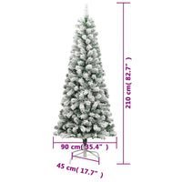Thumbnail for Künstlicher Weihnachtsbaum Klappbar Beschneit 210 cm