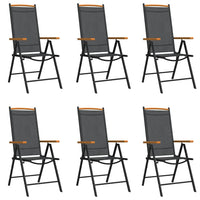 Thumbnail for 7-tlg. Garten-Essgruppe Schwarz und Braun Aluminium