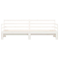 Thumbnail for Tagesbett Ausziehbar Weiß 90x190 cm Massivholz Kiefer