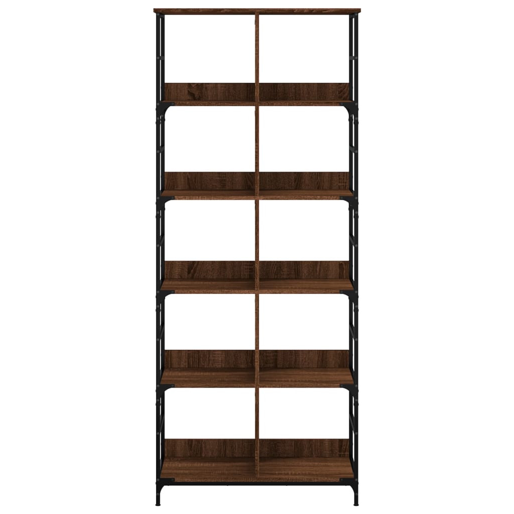Bücherregal Braun Eichen-Optik 78,5x33x188,5 cm Holzwerkstoff