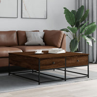 Thumbnail for Couchtisch Braun Eichen-Optik 100x99x40 cm Holzwerkstoff