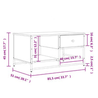 Thumbnail for Couchtisch Grau Sonoma 85,5x51x45 cm Holzwerkstoff