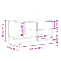 Thumbnail for Couchtisch Braun Eichen-Optik 85,5x51x45 cm Holzwerkstoff