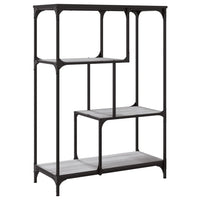 Thumbnail for Bücherregal Grau Sonoma 81x36x115 cm Holzwerkstoff und Stahl