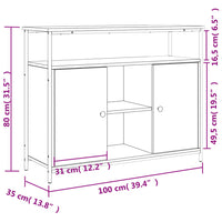 Thumbnail for Sideboard Sonoma-Eiche 100x35x80 cm Holzwerkstoff