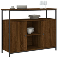 Thumbnail for Sideboard Braun Eichen-Optik 100x35x80 cm Holzwerkstoff