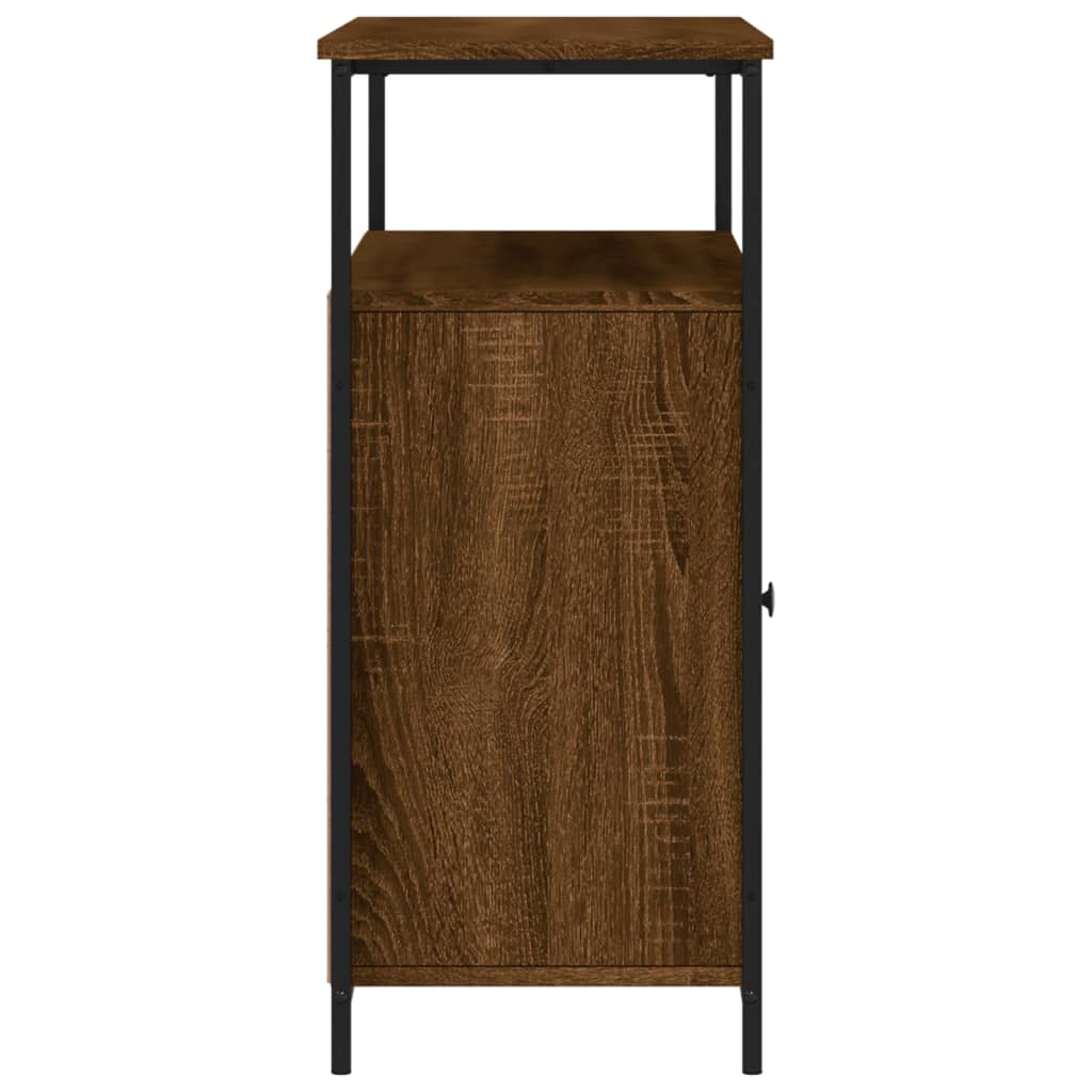 Sideboard Braun Eichen-Optik 100x35x80 cm Holzwerkstoff