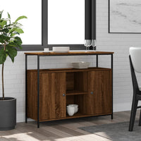 Thumbnail for Sideboard Braun Eichen-Optik 100x35x80 cm Holzwerkstoff