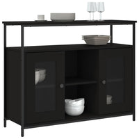 Thumbnail for Sideboard Schwarz 100x35x80 cm Holzwerkstoff