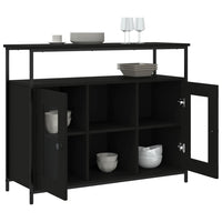 Thumbnail for Sideboard Schwarz 100x35x80 cm Holzwerkstoff