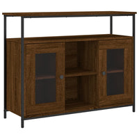 Thumbnail for Sideboard Braun Eichen-Optik 100x35x80 cm Holzwerkstoff