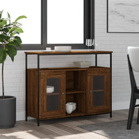 Thumbnail for Sideboard Braun Eichen-Optik 100x35x80 cm Holzwerkstoff