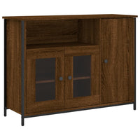 Thumbnail for Sideboard Braun Eichen-Optik 100x35x75 cm Holzwerkstoff