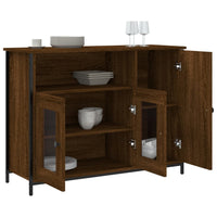 Thumbnail for Sideboard Braun Eichen-Optik 100x35x75 cm Holzwerkstoff