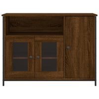 Thumbnail for Sideboard Braun Eichen-Optik 100x35x75 cm Holzwerkstoff