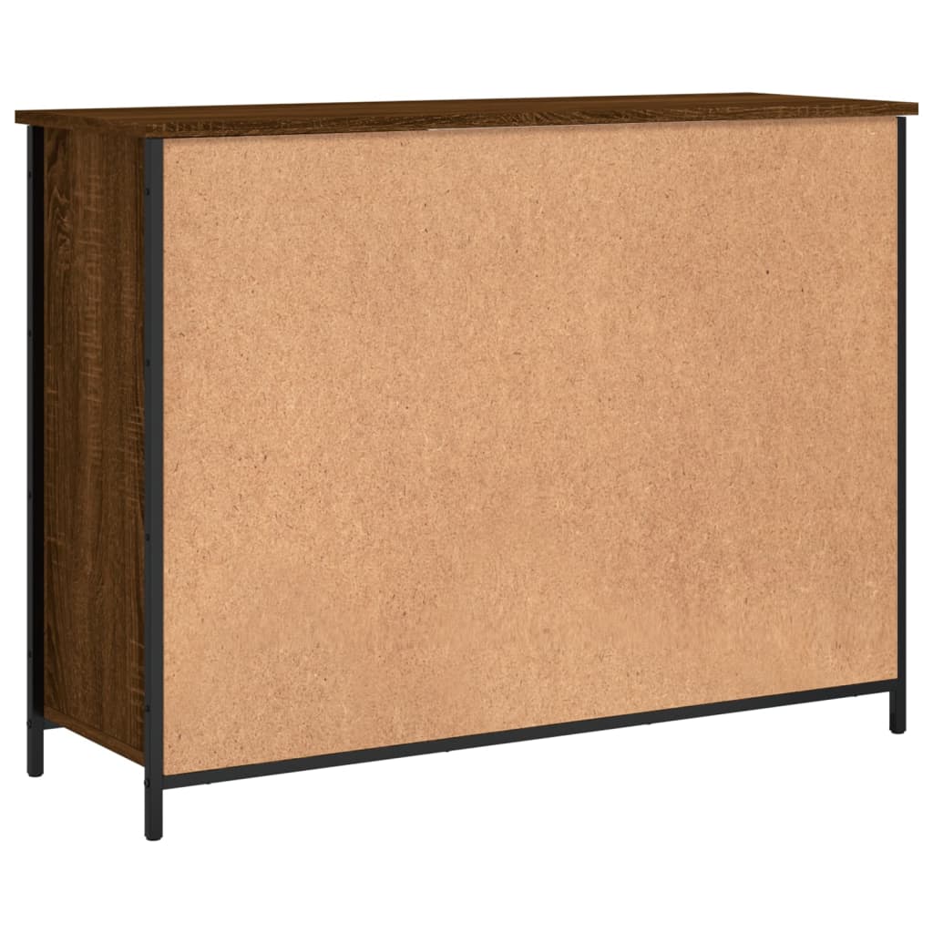 Sideboard Braun Eichen-Optik 100x35x75 cm Holzwerkstoff