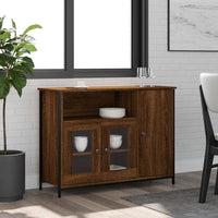 Thumbnail for Sideboard Braun Eichen-Optik 100x35x75 cm Holzwerkstoff