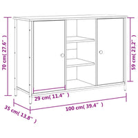 Thumbnail for Sideboard Grau Sonoma 100x35x70 cm Holzwerkstoff
