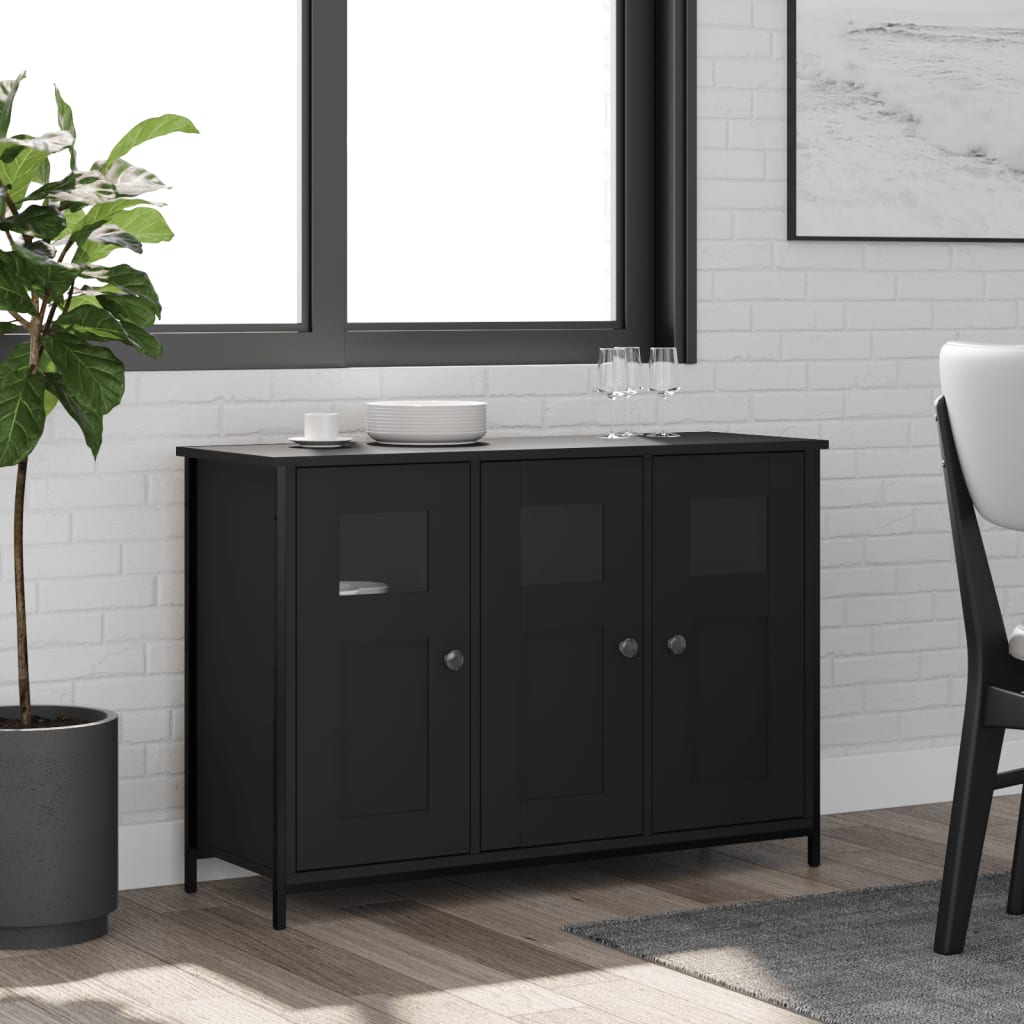 Sideboard Schwarz 100x35x70 cm Holzwerkstoff