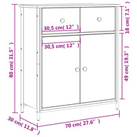 Thumbnail for Sideboard Grau Sonoma 70x30x80 cm Holzwerkstoff
