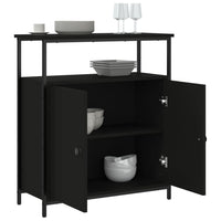 Thumbnail for Sideboard Schwarz 70x30x80 cm Holzwerkstoff