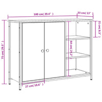 Thumbnail for Sideboard Sonoma-Eiche 100x33x75 cm Holzwerkstoff