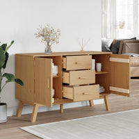 Thumbnail for Sideboard OLDEN Braun 114x43x73,5 cm Massivholz Kiefer