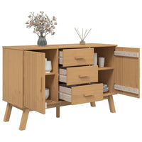Thumbnail for Sideboard OLDEN Braun 114x43x73,5 cm Massivholz Kiefer